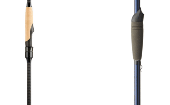 an image of two spinning rods with different grip types