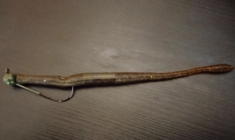 an image of a z-man smh worm on an owner shakey ultrahead