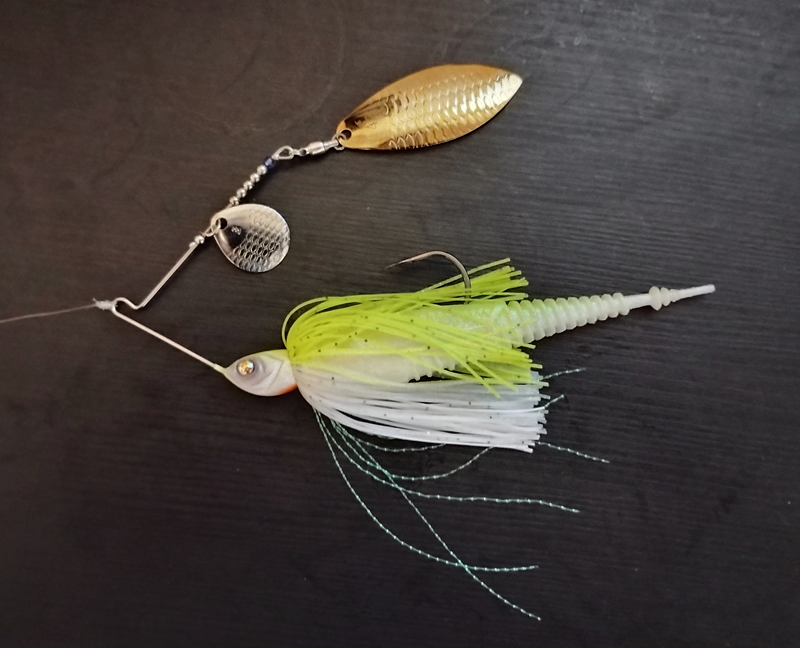 an image of a damiki tot type2 tandem colorado spinnerbait