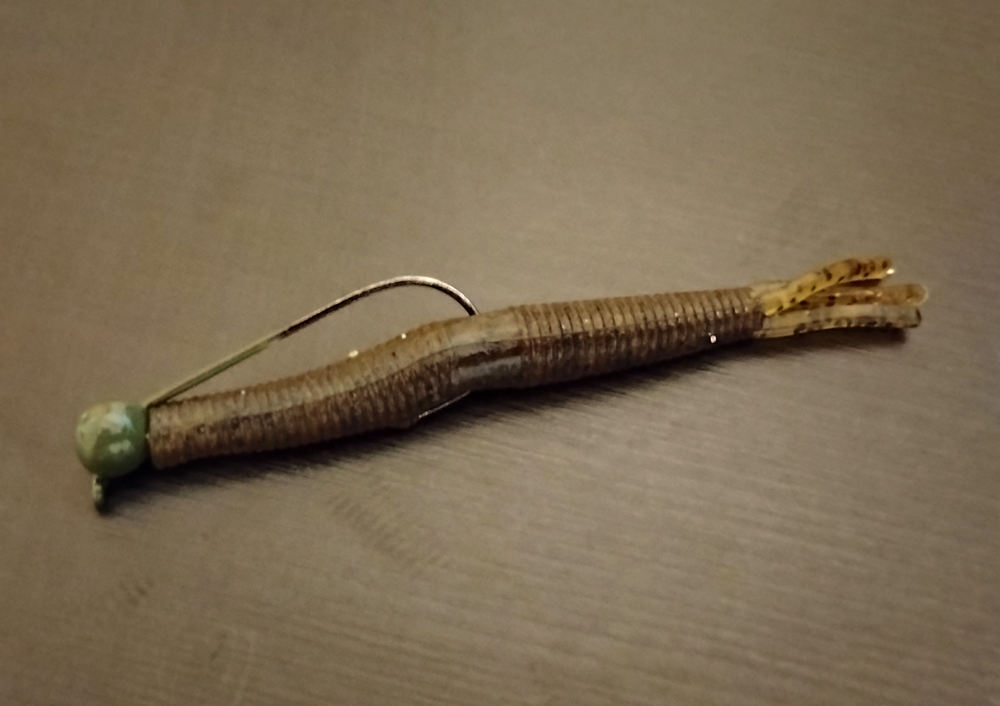 an image of a z-man hula stickz on an owner shakey ultrahead