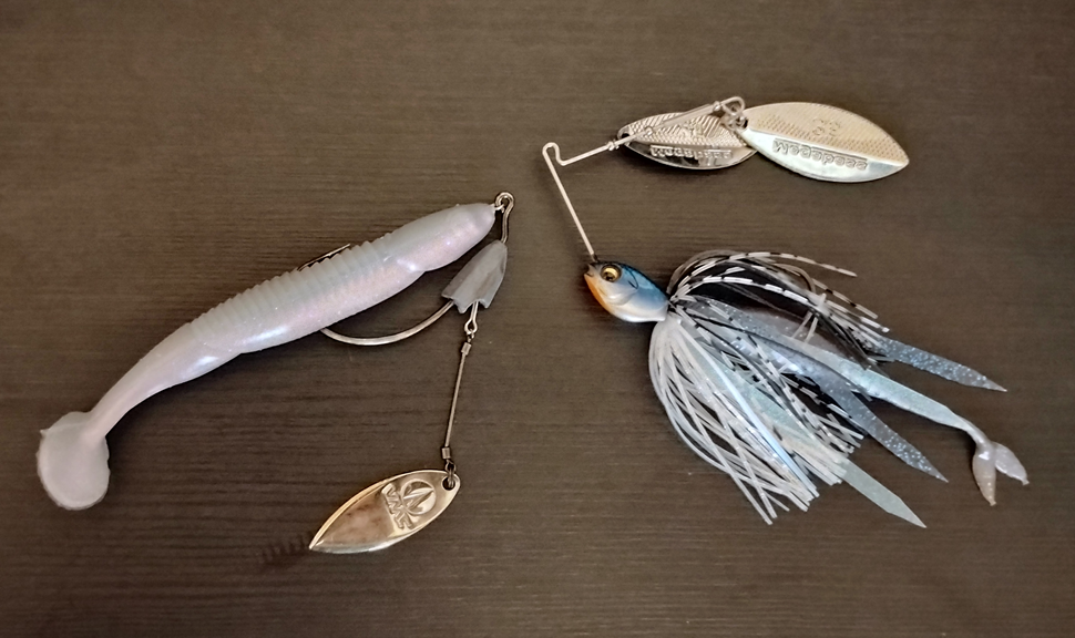an image of an underspin and a spinnerbait