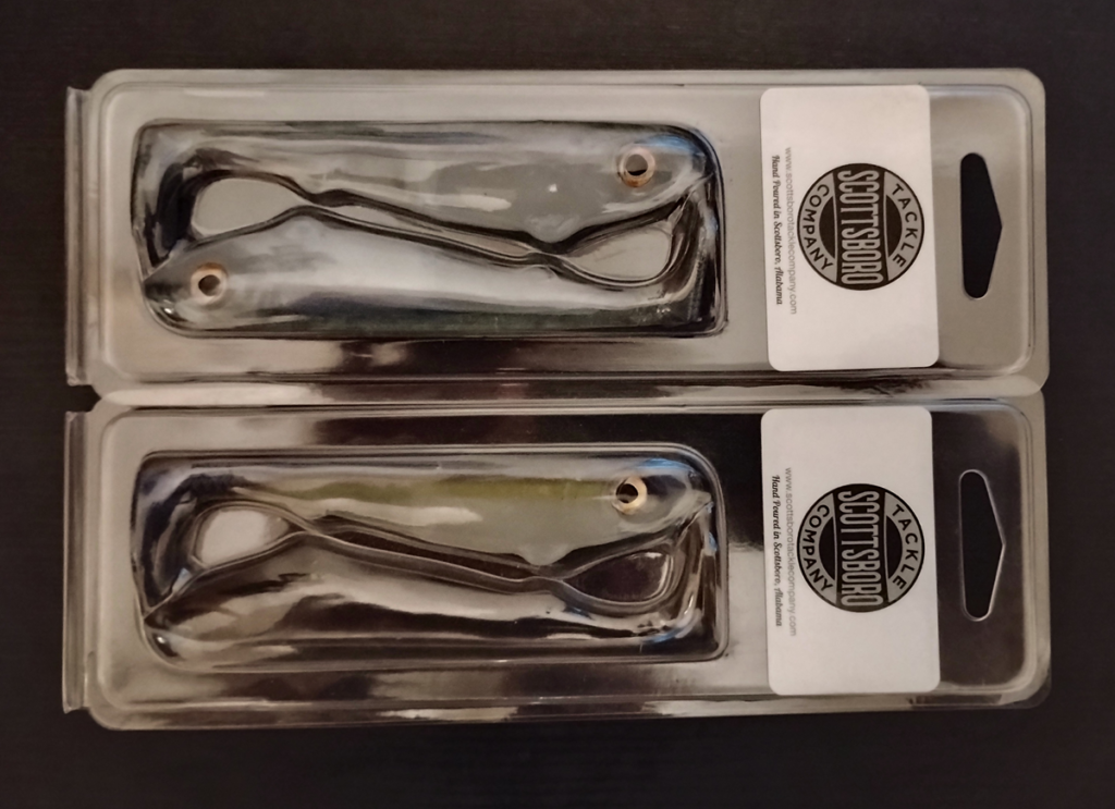 an image of two packs of scottsboro tackle swimbaits